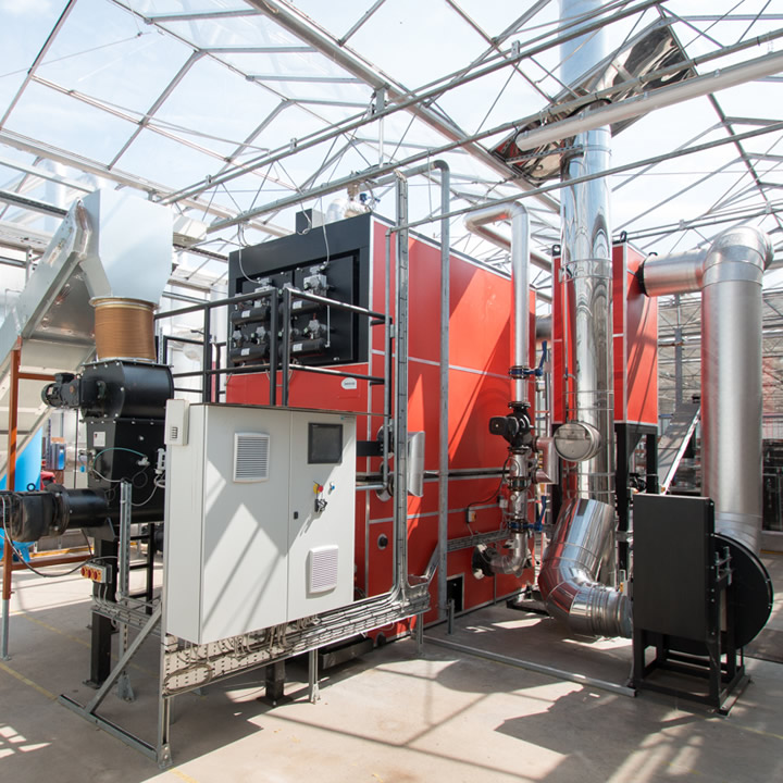 Bridge Greenhouses Biomass boiler